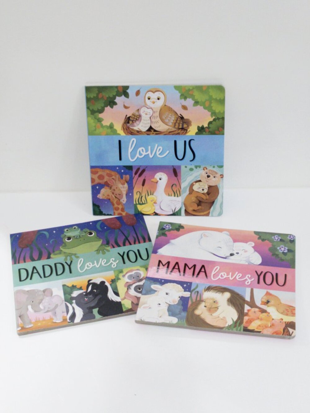 Baby Book Bundle I Love Us + Mama Loves You + Daddy Loves You Kids Reading NWT